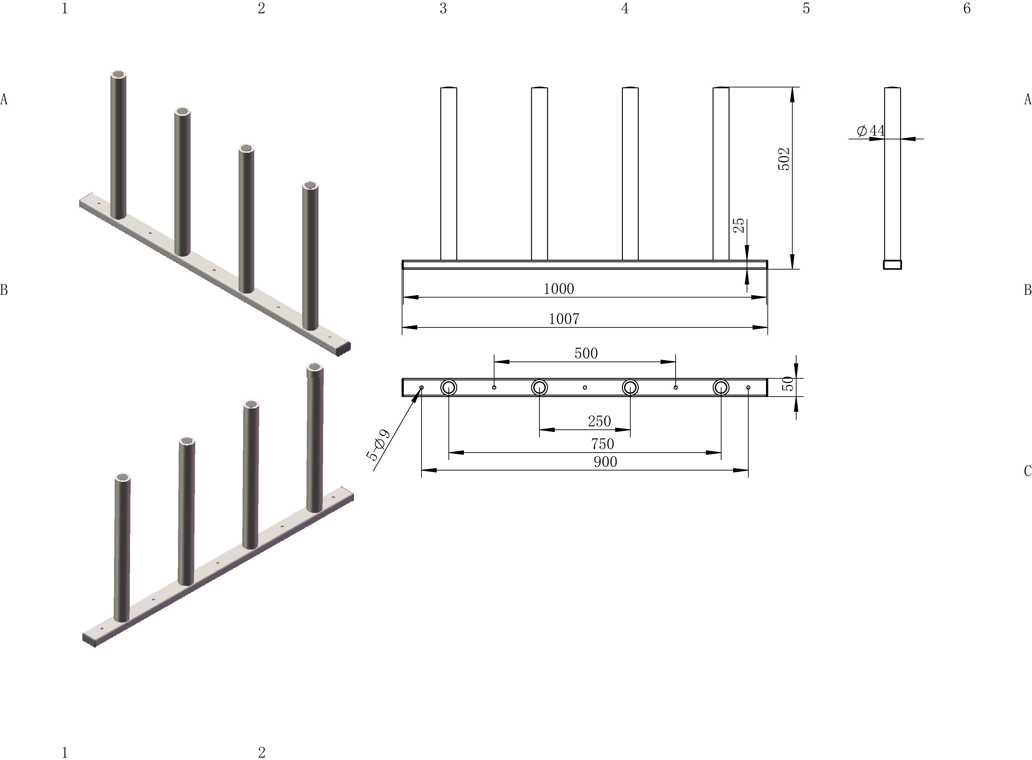 Fleximounts® Wall Mounted Heavy-Duty Universal Quad Storage Rack Set
