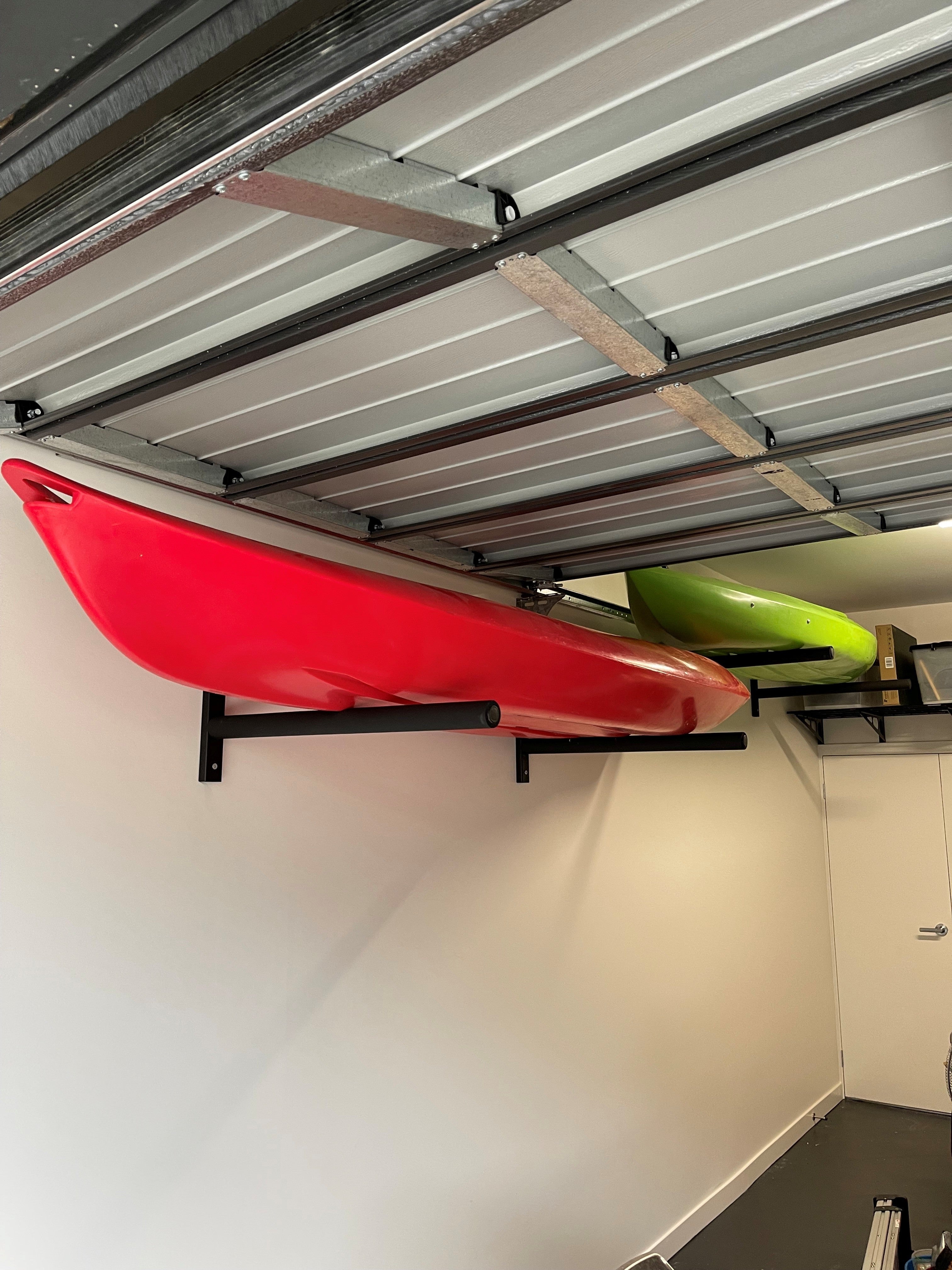 Fleximounts® Wall Mounted Car Roof Box, Kayak & SUP Storage Rack Set