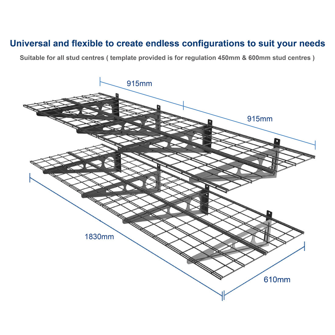 Fleximounts® Wall Shelving Extra Deep - IN STOCK