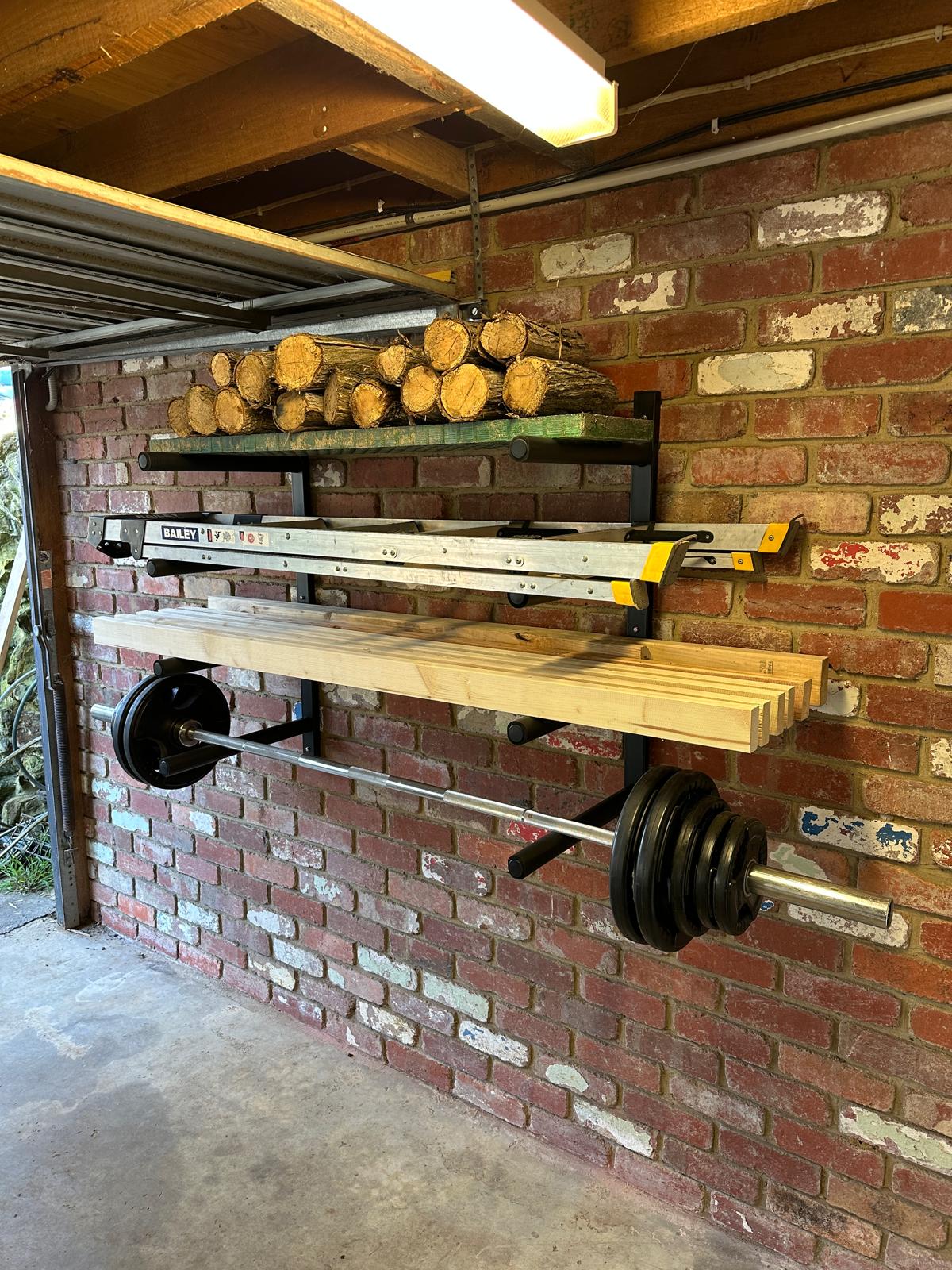 Fleximounts® Wall Mounted Heavy-Duty Universal Quad Storage Rack Set