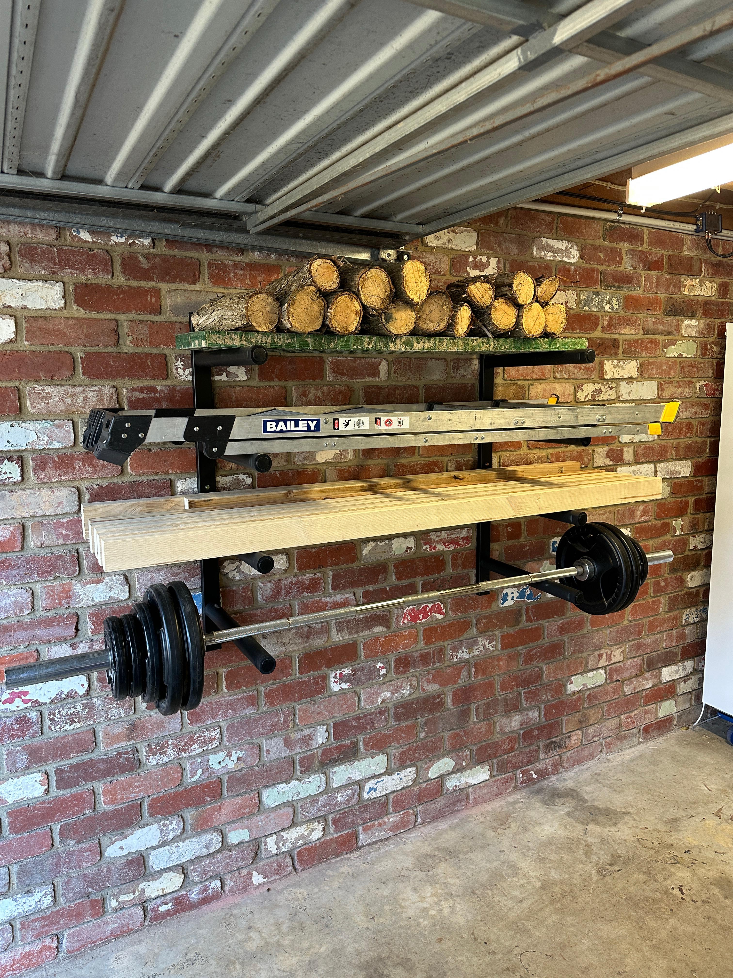 Fleximounts® Wall Mounted Heavy-Duty Universal Quad Storage Rack Set