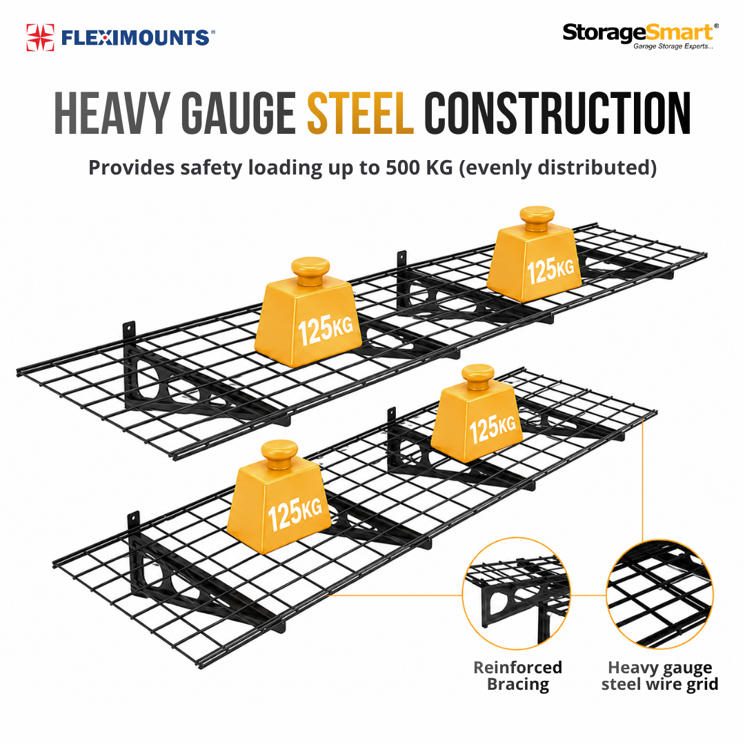 Fleximounts® Wall Shelving Extra Deep - 3660mm Length