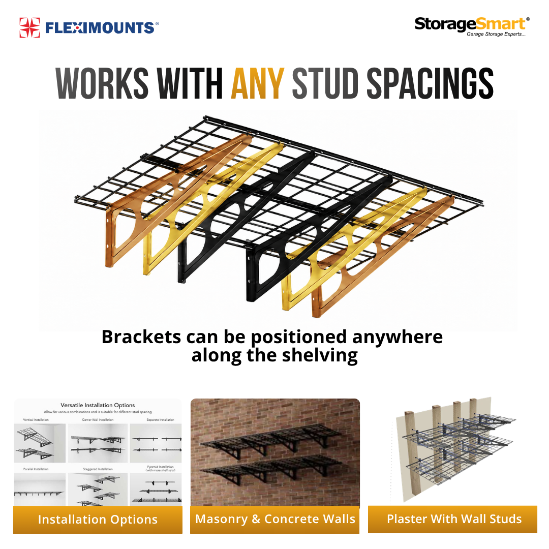 Fleximounts® Wall Shelving Extra Deep - 3660mm Length