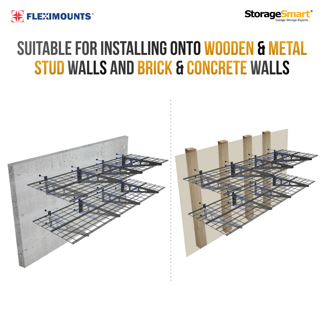 Fleximounts® Wall Shelving Extra Deep - 3660mm Length