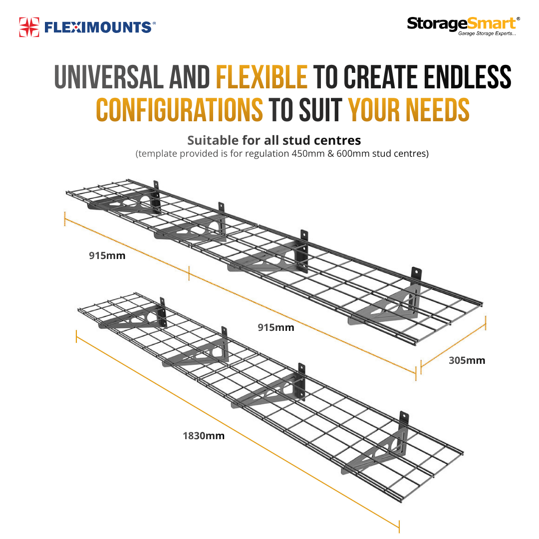 Fleximounts® Wall Shelving Standard - 3660mm Length