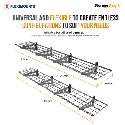 Fleximounts® Wall Shelving Standard - 3660mm Length