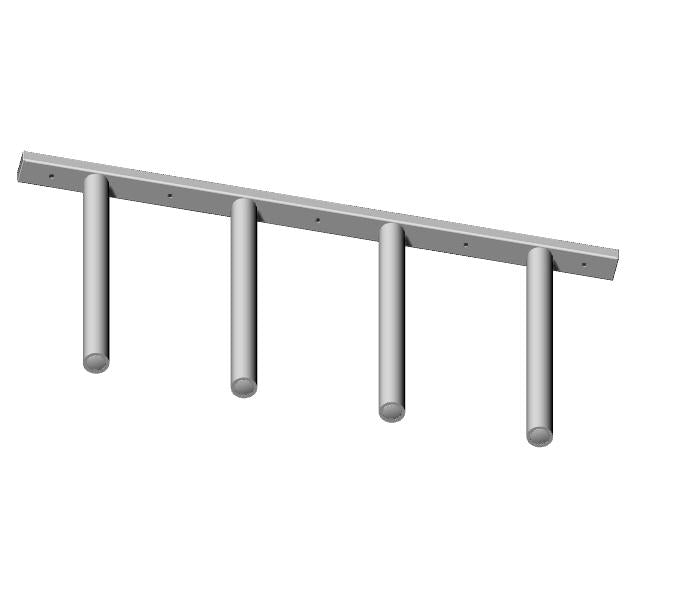 Fleximounts® Wall Mounted Heavy-Duty Universal Quad Storage Rack Set