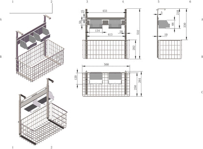 Fleximounts® Shelf Mounted Large Basket Set