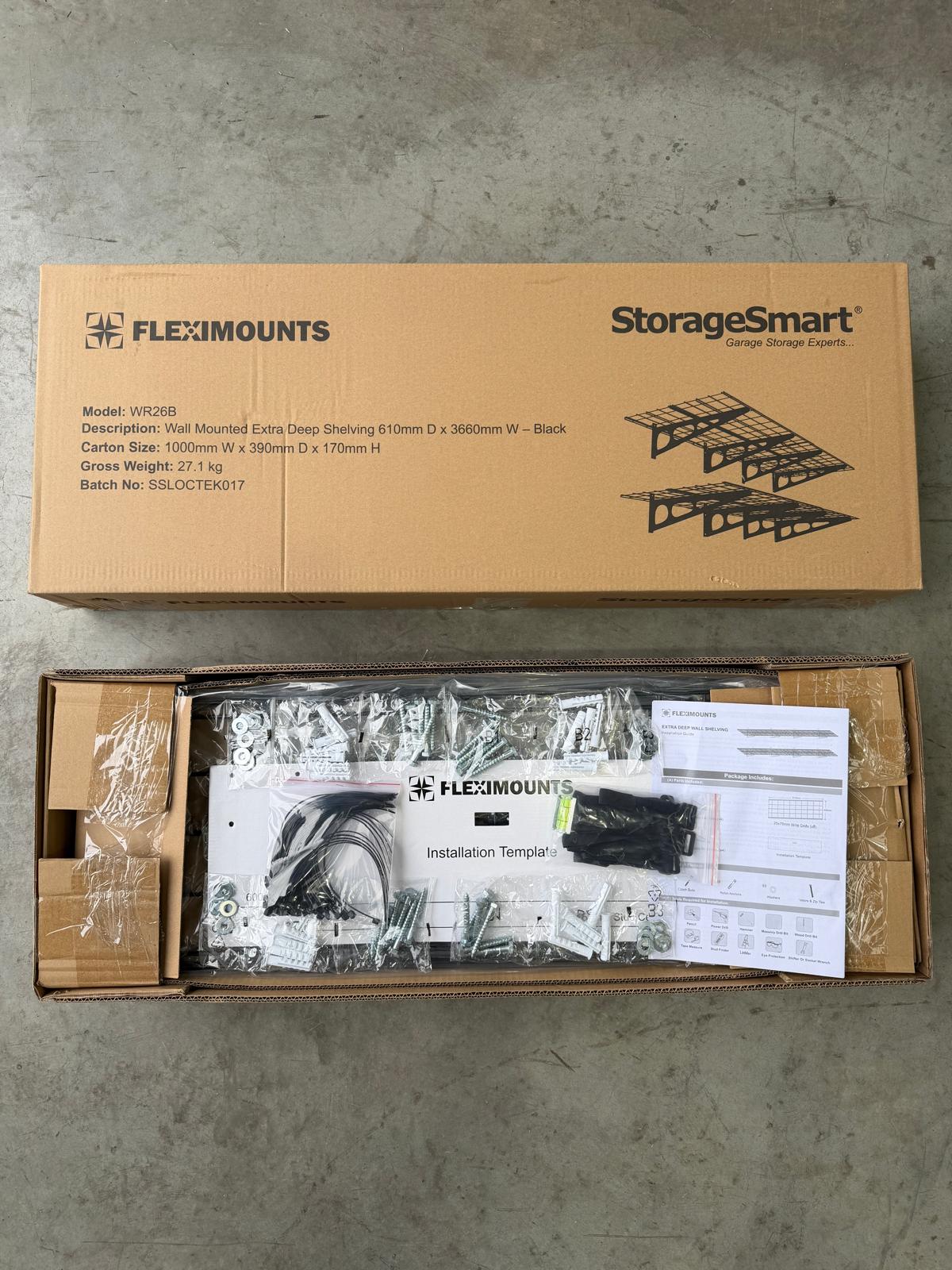 Fleximounts® Wall Shelving Extra Deep - 3660mm Length